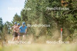 02.09.2024, Font-Romeu, France (FRA): Emil Nykvist (SWE), Malte Stefansson (SWE), (l-r) - Biathlon summer training, Font-Romeu (FRA). www.nordicfocus.com. © Authamayou/NordicFocus. Every downloaded picture is fee-liable.