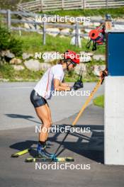 17.07.2024, Martell, Italy (ITA): Lisa Vittozzi (ITA) - Biathlon summer training, Martell (ITA). www.nordicfocus.com. © Barbieri/NordicFocus. Every downloaded picture is fee-liable.