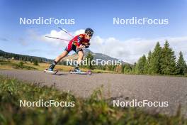 22.10.2024, Lavaze, Italy (ITA): Juni Arnekleiv (NOR) - Biathlon summer training, Lavaze (ITA). www.nordicfocus.com. © Vanzetta/NordicFocus. Every downloaded picture is fee-liable.