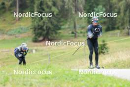 16.09.2024, Lenzerheide, Switzerland (SUI): Sebastian Stalder (SUI), Niklas Hartweg (SUI), (l-r) - Biathlon summer training, Lenzerheide (SUI). www.nordicfocus.com. © Manzoni/NordicFocus. Every downloaded picture is fee-liable.