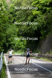 20.06.2024, Lavaze, Italy (ITA): Patrick Braunhofer (ITA), Dorothea Wierer (ITA), (l-r)  - Biathlon summer training, Lavaze (ITA). www.nordicfocus.com. © Vanzetta/NordicFocus. Every downloaded picture is fee-liable.