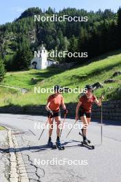 27.06.2024, Juf, Switzerland (SUI): Aita Gasparin (SUI), Elisa Gasparin (SUI), (l-r) - Biathlon summer training, Juf (SUI). www.nordicfocus.com. © Manzoni/NordicFocus. Every downloaded picture is fee-liable.