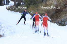 07.11.2024, Davos, Switzerland (SUI): Gion Stalder (SUI), Sebastian Stalder (SUI), (l-r) - Biathlon training, snowfarming track, Davos (SUI). www.nordicfocus.com. © Manzoni/NordicFocus. Every downloaded picture is fee-liable.