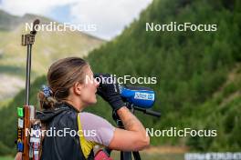 29.08.2024, Bessans, France (FRA): Justine Braisaz-Bouchet (FRA) - Biathlon summer training, Bessans (FRA). www.nordicfocus.com. © Authamayou/NordicFocus. Every downloaded picture is fee-liable.