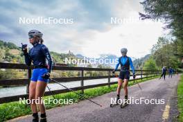 30.09.2024, Lavaze, Italy (ITA): Hannah Auchentaller (ITA), Rebecca Passler (ITA), (l-r) - Biathlon summer training, Lavaze (ITA). www.nordicfocus.com. © Barbieri/NordicFocus. Every downloaded picture is fee-liable.