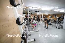 27.08.2024, Martell, Italy (ITA): Dorothea Wierer (ITA), Andrea Zattoni (ITA), coach Team Italy, (l-r) - Biathlon summer training, Martell (ITA). www.nordicfocus.com. © Vanzetta/NordicFocus. Every downloaded picture is fee-liable.