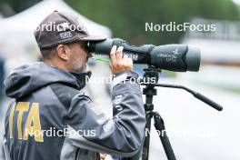 26.08.2024, Martell, Italy (ITA): Fabio Cianciana (ITA), coach Team Italy - Biathlon summer training, Martell (ITA). www.nordicfocus.com. © Vanzetta/NordicFocus. Every downloaded picture is fee-liable.