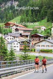 27.06.2024, Juf, Switzerland (SUI): Aita Gasparin (SUI), Elisa Gasparin (SUI), (l-r) - Biathlon summer training, Juf (SUI). www.nordicfocus.com. © Manzoni/NordicFocus. Every downloaded picture is fee-liable.