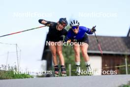 10.09.2024, Lenzerheide, Switzerland (SUI): Lea Meier (SUI), Lena Haecki-Gross (SUI), (l-r) - Biathlon summer training, Lenzerheide (SUI). www.nordicfocus.com. © Manzoni/NordicFocus. Every downloaded picture is fee-liable.