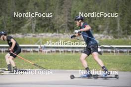 18.06.2024, Correncon-en-Vercors, France (FRA): Remi Broutier (FRA), Antonin Guigonnat (FRA), (l-r) - Biathlon summer training, Correncon-en-Vercors (FRA). www.nordicfocus.com. © Joly/NordicFocus. Every downloaded picture is fee-liable.