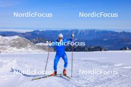 12.10.2024, Ramsau am Dachstein, Austria (AUT): Apostolos Angelis (GRE) - Biathlon summer training, Dachsteinglacier, Ramsau am Dachstein (AUT). www.nordicfocus.com. © Manzoni/NordicFocus. Every downloaded picture is fee-liable.