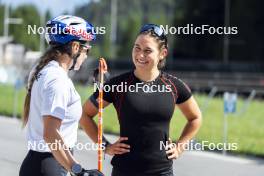 27.08.2024, Martell, Italy (ITA): Dorothea Wierer (ITA), Dunja Zdouc (AUT), (l-r) - Biathlon summer training, Martell (ITA). www.nordicfocus.com. © Vanzetta/NordicFocus. Every downloaded picture is fee-liable.