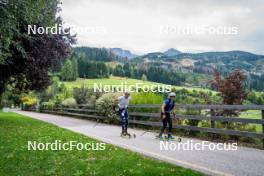 30.09.2024, Lavaze, Italy (ITA): Michela Carrara (ITA), Samuela Comola (ITA), (l-r) - Biathlon summer training, Lavaze (ITA). www.nordicfocus.com. © Barbieri/NordicFocus. Every downloaded picture is fee-liable.