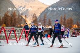 07.11.2024, Bessans, France (FRA): Eva Laine (FRA), Flavio Guy (FRA), (l-r) - Biathlon summer training, Bessans (FRA). www.nordicfocus.com. © Authamayou/NordicFocus. Every downloaded picture is fee-liable.