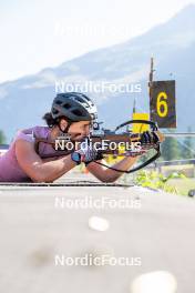 28.08.2024, Bessans, France (FRA): Julia Simon (FRA) - Biathlon summer training, Bessans (FRA). www.nordicfocus.com. © Authamayou/NordicFocus. Every downloaded picture is fee-liable.