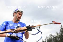 05.09.2024, Lenzerheide, Switzerland (SUI): Sturla Holm Laegreid (NOR) - Biathlon summer training, Lenzerheide (SUI). www.nordicfocus.com. © Manzoni/NordicFocus. Every downloaded picture is fee-liable.