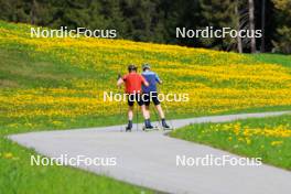 20.05.2024, Lenzerheide, Switzerland (SUI): Sebastian Stalder (SUI), Gion Stalder (SUI), (l-r) - Biathlon summer training, Lenzerheide (SUI). www.nordicfocus.com. © Manzoni/NordicFocus. Every downloaded picture is fee-liable.