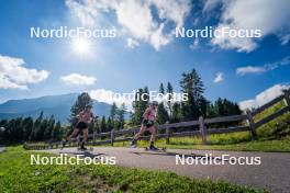 06.08.2024, Lavaze, Italy (ITA): Dunja Zdouc (AUT), Lisa Osl (AUT), (l-r)  - Biathlon summer training, Lavaze (ITA). www.nordicfocus.com. © Barbieri/NordicFocus. Every downloaded picture is fee-liable.