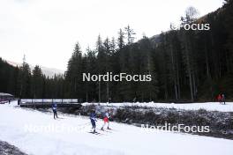 07.11.2024, Davos, Switzerland (SUI): Elisa Gasparin (SUI), Lea Meier (SUI), (l-r) - Biathlon training, snowfarming track, Davos (SUI). www.nordicfocus.com. © Manzoni/NordicFocus. Every downloaded picture is fee-liable.