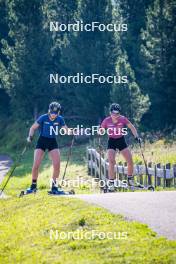 31.07.2024, Lavaze, Italy (ITA): Lea Rothschopf (AUT), Lara Wagner (AUT), (l-r)  - Biathlon summer training, Lavaze (ITA). www.nordicfocus.com. © Barbieri/NordicFocus. Every downloaded picture is fee-liable.