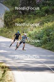 27.08.2024, Martell, Italy (ITA): Lukas Hofer (ITA), Didier Bionaz (ITA), (l-r) - Biathlon summer training, Martell (ITA). www.nordicfocus.com. © Vanzetta/NordicFocus. Every downloaded picture is fee-liable.