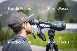 19.06.2024, Lavaze, Italy (ITA): Andrea Zattoni (ITA), coach team - Biathlon summer training, Lavaze (ITA). www.nordicfocus.com. © Vanzetta/NordicFocus. Every downloaded picture is fee-liable.