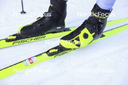 07.11.2024, Davos, Switzerland (SUI): Niklas Hartweg (SUI) with the new Fischer boot - Biathlon training, snowfarming track, Davos (SUI). www.nordicfocus.com. © Manzoni/NordicFocus. Every downloaded picture is fee-liable.