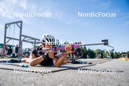 17.08.2024, Font-Romeu, France (FRA): Célia Henaff (FRA) - Biathlon summer training, Font-Romeu (FRA). www.nordicfocus.com. © Authamayou/NordicFocus. Every downloaded picture is fee-liable.