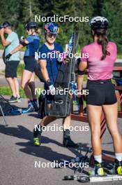 31.07.2024, Lavaze, Italy (ITA): Anna Gandler (AUT), Anna Andexer (AUT), (l-r)  - Biathlon summer training, Lavaze (ITA). www.nordicfocus.com. © Barbieri/NordicFocus. Every downloaded picture is fee-liable.