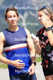 15.07.2024, Lenzerheide, Switzerland (SUI): Bjorn Westervelt (USA), Grace Castonguay (USA), (l-r) - Biathlon summer training, Lenzerheide (SUI). www.nordicfocus.com. © Manzoni/NordicFocus. Every downloaded picture is fee-liable.