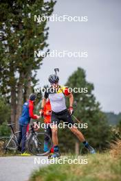 20.09.2024, Font-Romeu, France (FRA): César Beauvais (BEL) - Biathlon summer training, Font-Romeu (FRA). www.nordicfocus.com. © Authamayou/NordicFocus. Every downloaded picture is fee-liable.