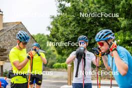 02.09.2024, Font-Romeu, France (FRA): Martin Ponsiluoma (SWE), Sebastian Samuelsson (SWE), (l-r) - Biathlon summer training, Font-Romeu (FRA). www.nordicfocus.com. © Authamayou/NordicFocus. Every downloaded picture is fee-liable.