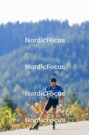 12.10.2024, Ramsau am Dachstein, Austria (AUT): Dmytro Pidruchnyi (UKR) - Biathlon summer training, Ramsau am Dachstein (AUT). www.nordicfocus.com. © Manzoni/NordicFocus. Every downloaded picture is fee-liable.