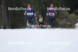 06.11.2024, Davos, Switzerland (SUI): Nadine Faehndrich (SUI), Lydia Hiernickel (SUI), (l-r) - Biathlon training, snowfarming track, Davos (SUI). www.nordicfocus.com. © Manzoni/NordicFocus. Every downloaded picture is fee-liable.