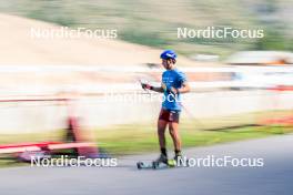 29.08.2024, Bessans, France (FRA): Oscar Lombardot (FRA) - Biathlon summer training, Bessans (FRA). www.nordicfocus.com. © Authamayou/NordicFocus. Every downloaded picture is fee-liable.