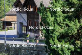 27.06.2024, Juf, Switzerland (SUI): Sebastian Stalder (SUI), Gion Stalder (SUI), (l-r) - Biathlon summer training, Juf (SUI). www.nordicfocus.com. © Manzoni/NordicFocus. Every downloaded picture is fee-liable.