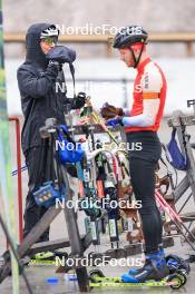 13.10.2024, Ramsau am Dachstein, Austria (AUT): Joscha Burkhalter (SUI) - Biathlon summer training, Ramsau am Dachstein (AUT). www.nordicfocus.com. © Manzoni/NordicFocus. Every downloaded picture is fee-liable.