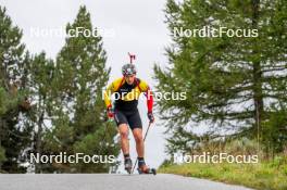 20.09.2024, Font-Romeu, France (FRA): Florent Claude (BEL) - Biathlon summer training, Font-Romeu (FRA). www.nordicfocus.com. © Authamayou/NordicFocus. Every downloaded picture is fee-liable.