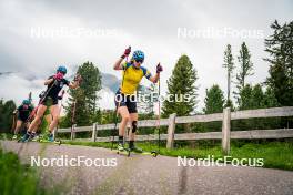 15.06.2024, Lavaze, Italy (ITA): Elvira Oeberg (SWE), Hanna Oeberg (SWE), (l-r)  - Biathlon summer training, Lavaze (ITA). www.nordicfocus.com. © Barbieri/NordicFocus. Every downloaded picture is fee-liable.