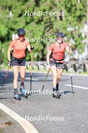 27.06.2024, Juf, Switzerland (SUI): Aita Gasparin (SUI), Elisa Gasparin (SUI), (l-r) - Biathlon summer training, Juf (SUI). www.nordicfocus.com. © Manzoni/NordicFocus. Every downloaded picture is fee-liable.