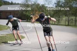 18.06.2024, Correncon-en-Vercors, France (FRA): Theo Guiraud Poillot (FRA), Valentin Lejeune (FRA), (l-r) - Biathlon summer training, Correncon-en-Vercors (FRA). www.nordicfocus.com. © Joly/NordicFocus. Every downloaded picture is fee-liable.