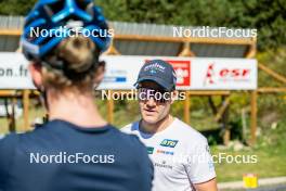 05.09.2024, Font-Romeu, France (FRA): Johannes Lukas (GER), Coach Team Sweden - Biathlon summer training, Font-Romeu (FRA). www.nordicfocus.com. © Authamayou/NordicFocus. Every downloaded picture is fee-liable.