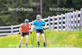 20.05.2024, Lenzerheide, Switzerland (SUI): Gion Stalder (SUI), Sebastian Stalder (SUI), (l-r) - Biathlon summer training, Lenzerheide (SUI). www.nordicfocus.com. © Manzoni/NordicFocus. Every downloaded picture is fee-liable.