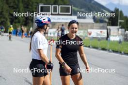 27.08.2024, Martell, Italy (ITA): Dorothea Wierer (ITA), Dunja Zdouc (AUT), (l-r) - Biathlon summer training, Martell (ITA). www.nordicfocus.com. © Vanzetta/NordicFocus. Every downloaded picture is fee-liable.