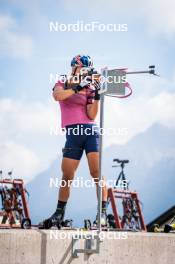 06.08.2024, Lavaze, Italy (ITA): Anna Gandler (AUT) - Biathlon summer training, Lavaze (ITA). www.nordicfocus.com. © Barbieri/NordicFocus. Every downloaded picture is fee-liable.