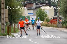 02.09.2024, Font-Romeu, France (FRA): Jesper Nelin (SWE), Sebastian Samuelsson (SWE), (l-r) - Biathlon summer training, Font-Romeu (FRA). www.nordicfocus.com. © Authamayou/NordicFocus. Every downloaded picture is fee-liable.