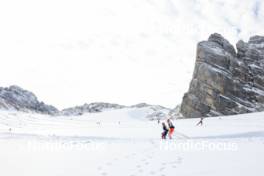 14.10.2024, Ramsau am Dachstein, Austria (AUT): Lisa Theresa Hauser (AUT), Amy Baserga (SUI), (l-r) - Biathlon summer training, Dachsteinglacier, Ramsau am Dachstein (AUT). www.nordicfocus.com. © Manzoni/NordicFocus. Every downloaded picture is fee-liable.