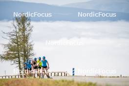 02.09.2024, Font-Romeu, France (FRA): Sara Andersson (SWE), Ella Halvarsson (SWE), Anna Magnusson (SWE), Anna Karin Heijdenberg (SWE), Hanna Oeberg (SWE), Elvira Oeberg (SWE), (l-r) - Biathlon summer training, Font-Romeu (FRA). www.nordicfocus.com. © Authamayou/NordicFocus. Every downloaded picture is fee-liable.