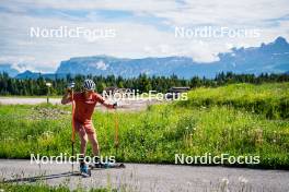 27.06.2024, Lavaze, Italy (ITA): Vetle Sjaastad Christiansen (NOR) - Biathlon summer training, Lavaze (ITA). www.nordicfocus.com. © Barbieri/NordicFocus. Every downloaded picture is fee-liable.