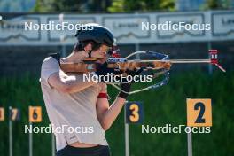 27.06.2024, Lavaze, Italy (ITA): Sturla Holm Laegreid (NOR) - Biathlon summer training, Lavaze (ITA). www.nordicfocus.com. © Barbieri/NordicFocus. Every downloaded picture is fee-liable.